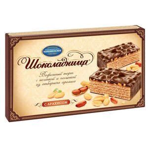 Торт вафельный Шоколадница Коломенский с арахисом в Магнит со скидкой –20%