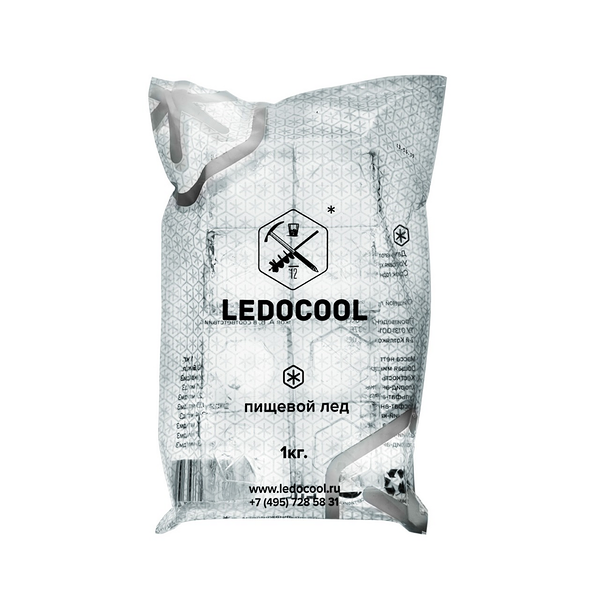 Лед Ledocool пищевой кубики, 1кг