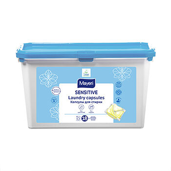 Средство для стирки Sensitive в капсулах, Mayeri, 18 шт., Эстония