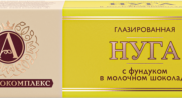 Нуга глазированная А.РОСТАГРОКОМПЛЕКС с фундуком в молочном шоколаде