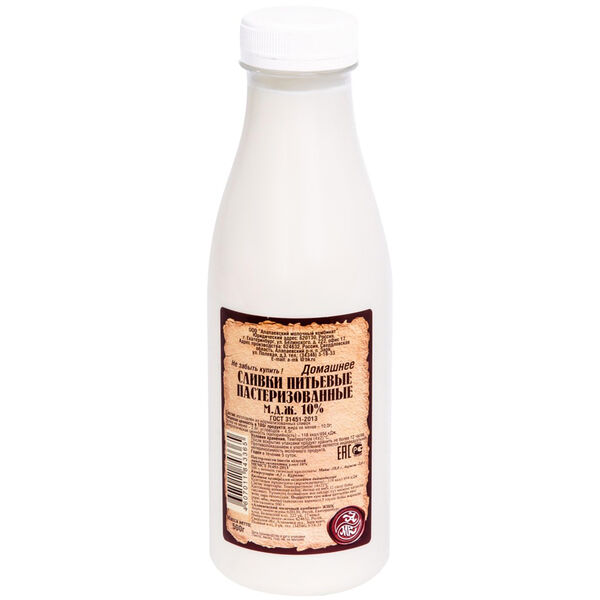 Сливки Домашнее 10%, 500г