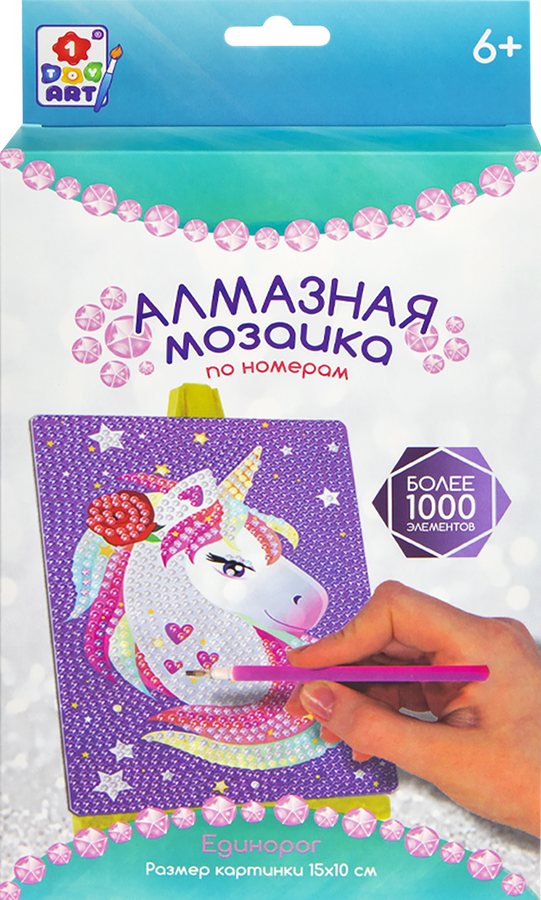

Набор для творчества 1TOY Алмазная мозаика, в ассортименте Арт. Т19038-Т19044