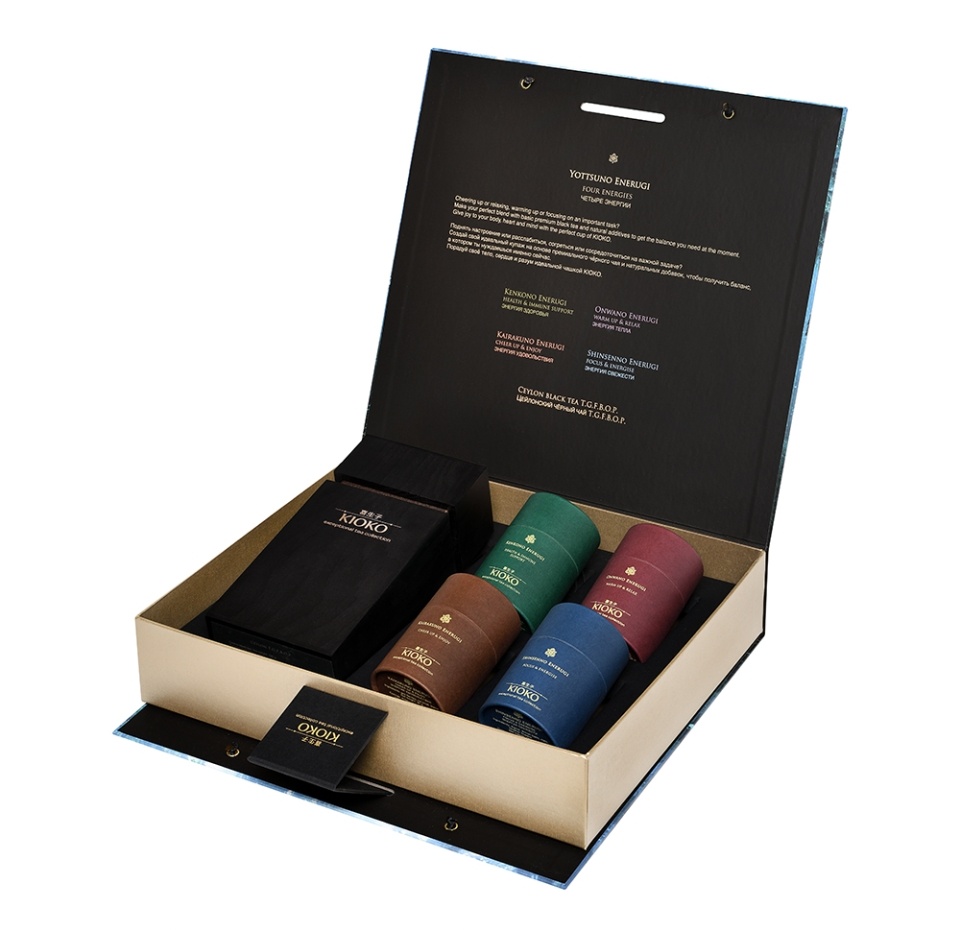 

Набор Kioko Четыре энергии чёрного чая и натуральных добавок 230г, Россия