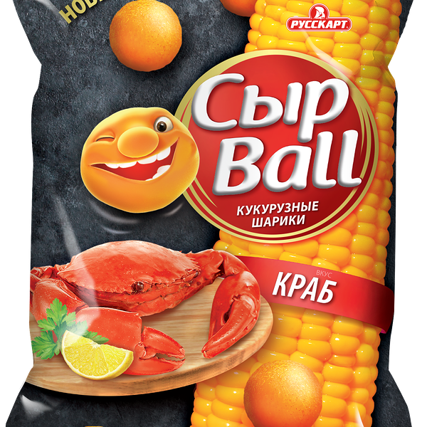 Кукурузные шарики Сыр Ball со вкусом краба 140г