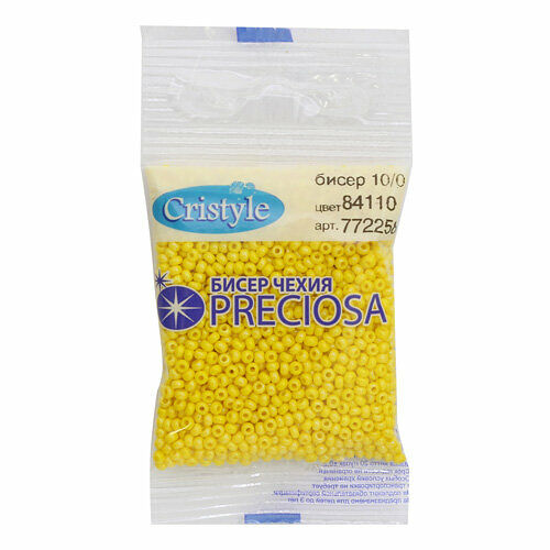 (84110) 311-19001-10/0 Бисер непрозрачный с покрытием 10/0, круг.отв., 20гр Preciosa,шт