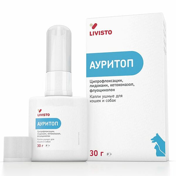 Ушной гель для собак и кошек LIVISTO Ауритоп 30 г