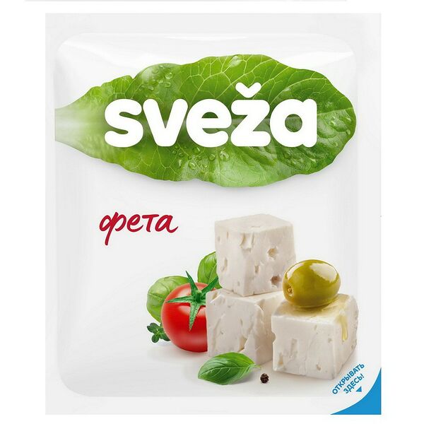 Сыр мягкий рассольный Фета Sveza 45% мультивак 200г