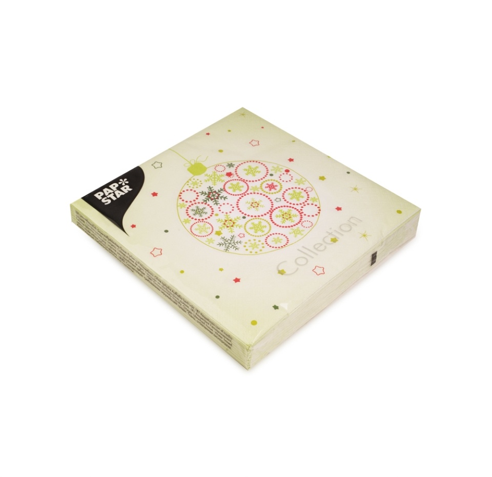 

Салфетки Papstar Green X-Mas Ball 33 х 33 3 слоя 20 шт.