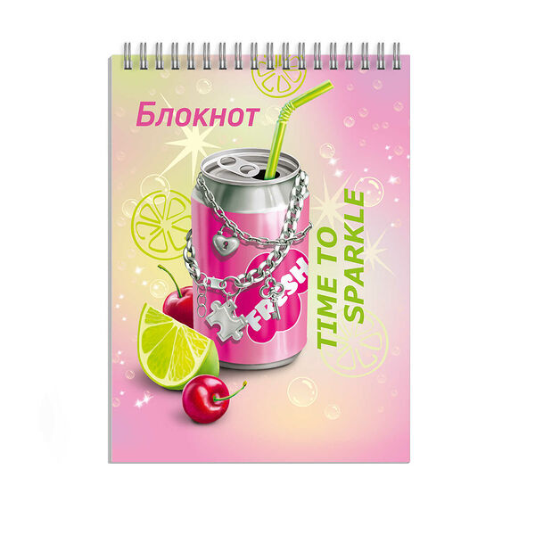 Блокнот А7 40л на гребне 