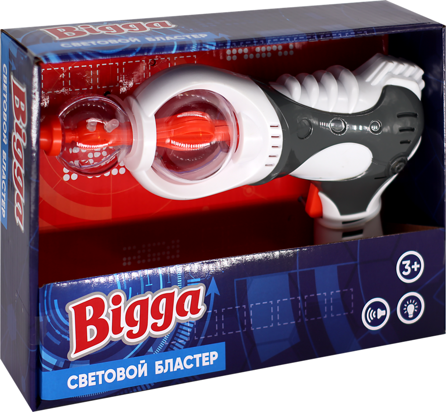 

Игрушка BIGGA Световой бластер, со световыми и звуковыми эффектами, 24 см
