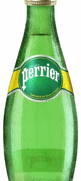 Вода минеральная газированная, Perrier,  0.33 л, стеклянная бутылка, Франция