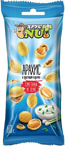 Арахис ХрустNut хрустящий со вкусом сметана-лук, 60 г