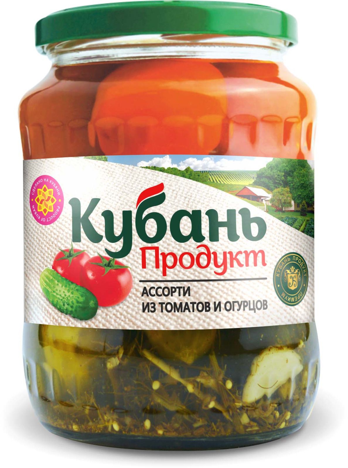 

Ассорти маринованное Кубань Продукт из томатов и огурцов