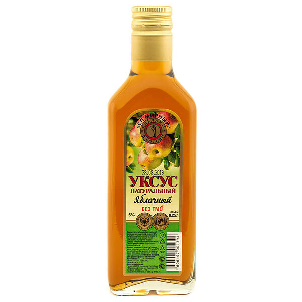 Уксус Мрный 250мл яблочный ст/б