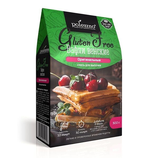 Смесь для выпечки Polezzno Вафли венские (без глютена)