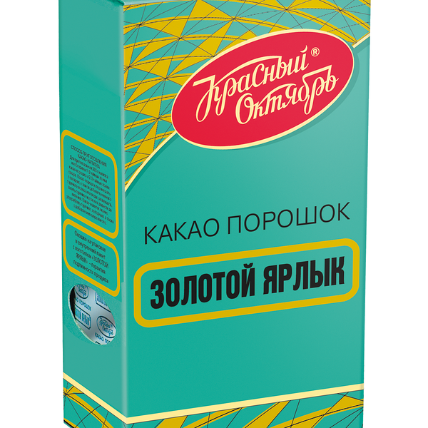 Какао-порошок Красный Октябрь растворимый Золотой Ярлык 100 г