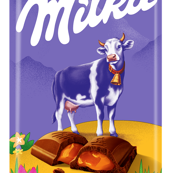 Шоколад молочный Milka с карамельной начинкой