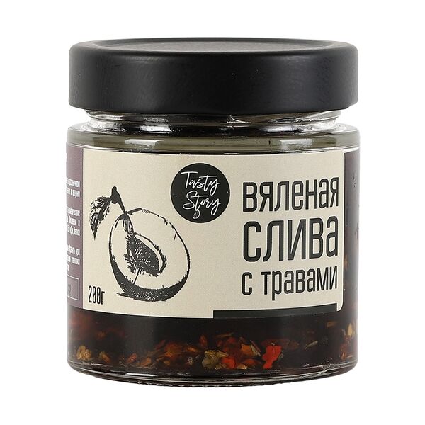 Слива Tasty Story вяленая в масле с чесноком, острым перцем и травами