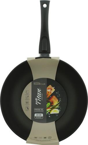 

Сковорода-вок HOMECLUB Титан 28см, съемная ручка, литой алюминий Арт. 28021НС