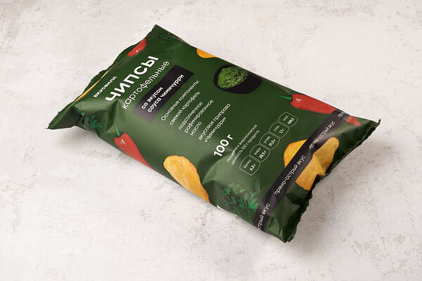 Чипсы картофельные со вкусом соуса чимичурри, 100 г