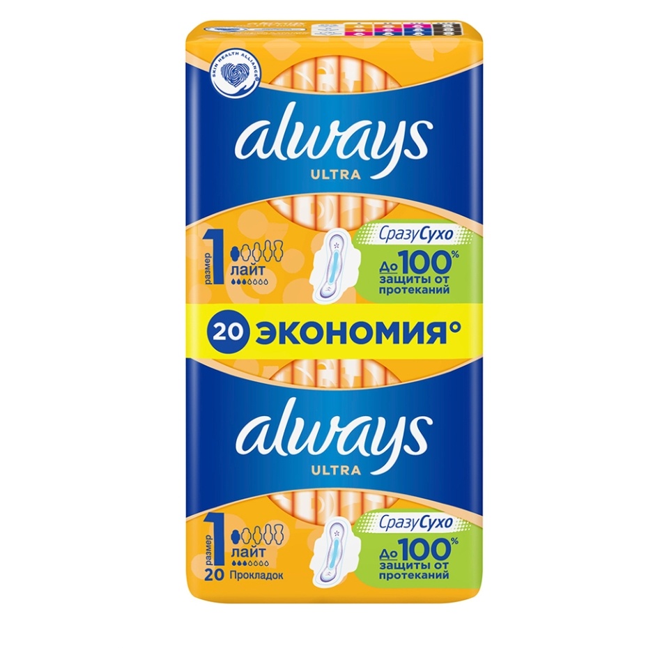 

Прокладки Always Ultra Лайт 20 шт