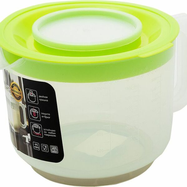 Ёмкость Plast Team мерная с ручкой для миксера, 2л