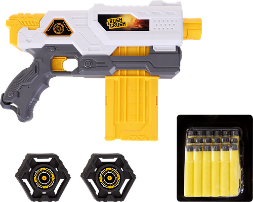 Набор игровой Rush&Crush Бластер с мягкими снарядами, 21 предмет, Арт. ZH260240