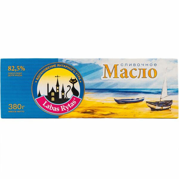 Масло сливочное Labas Rytas Традиционное 82.5%, 380г