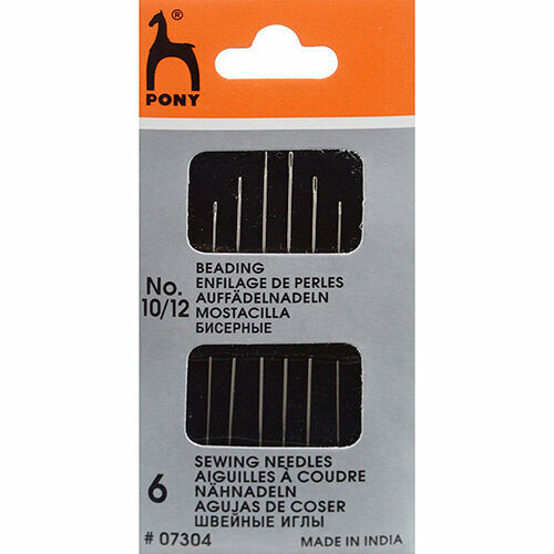 07304 Иглы для бисера №10-12 (6 шт) PONY