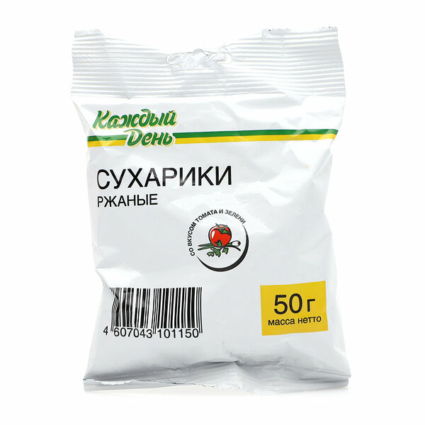 Сухарики Каждый День томат и зелень