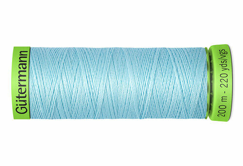 744581 Нить Extra Fine 150 для особо деликатных тканей, 200м, 100% п/э Gutermann(195 голубой лед)