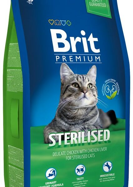 Brit Premium Cat Sterilised для стерилизованных кошек и кастрированных котов Лосось
