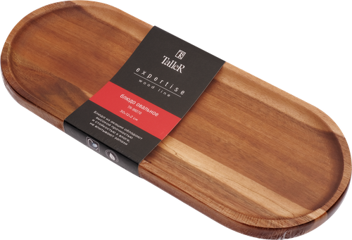 

Блюдо TALLER Expertise Steel 30x12см, овальное, акация