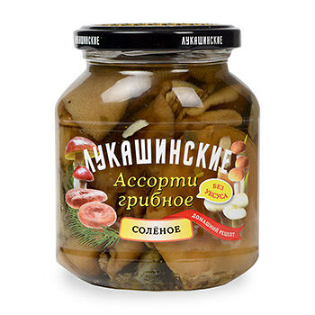 Грибы соленые Лукашинские Ассорти