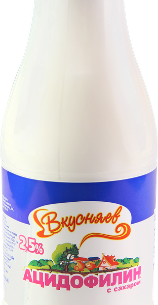 Ацидофилин Вкусняев с сахаром 2,5%, без змж