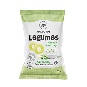 Снек Legumes из зеленого гороха и кукурузы со вкусом сметаны и лука