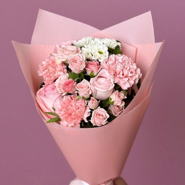 Букет цветов Розовая идиллия
