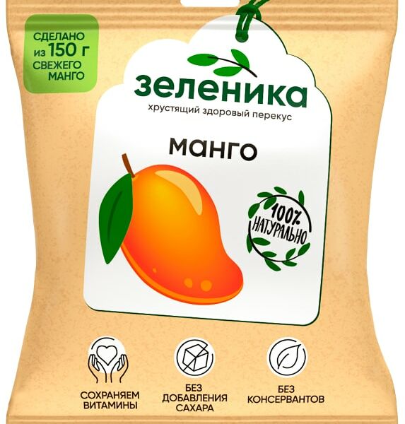 Манго Зеленика здоровый манговый перекус 15г