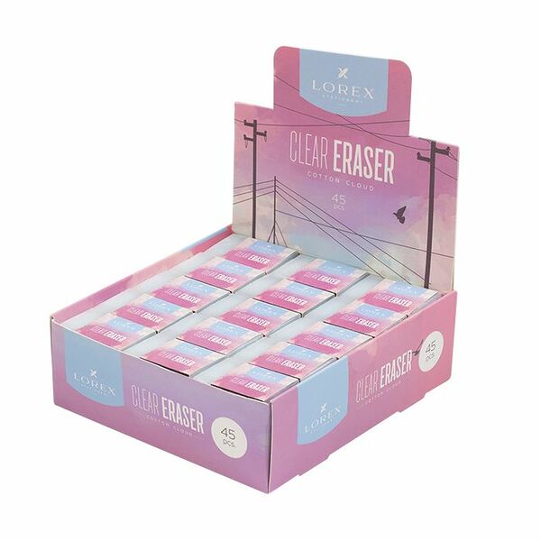 Ластик LOREX CLEAR COTTON CLOUD прямоуг.