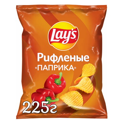 Чипсы картофельные Lays рифленые с паприко