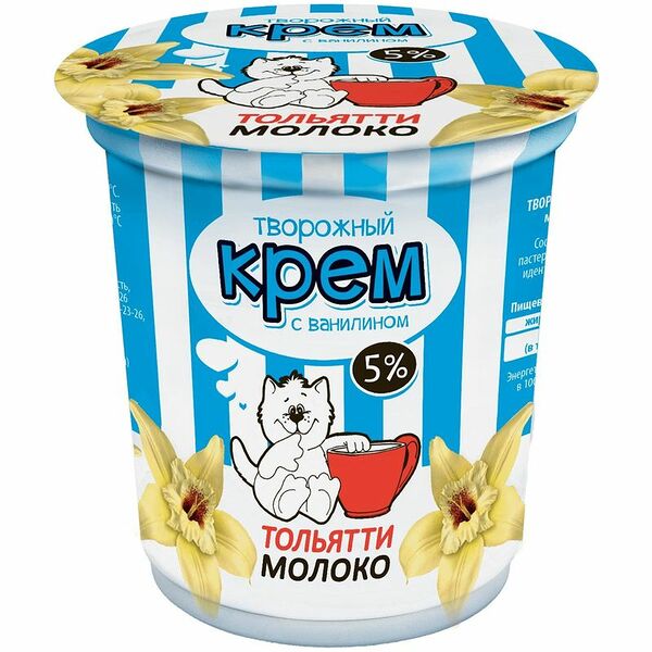 Крем творожный Тольяттимолоко с ванилью 5%