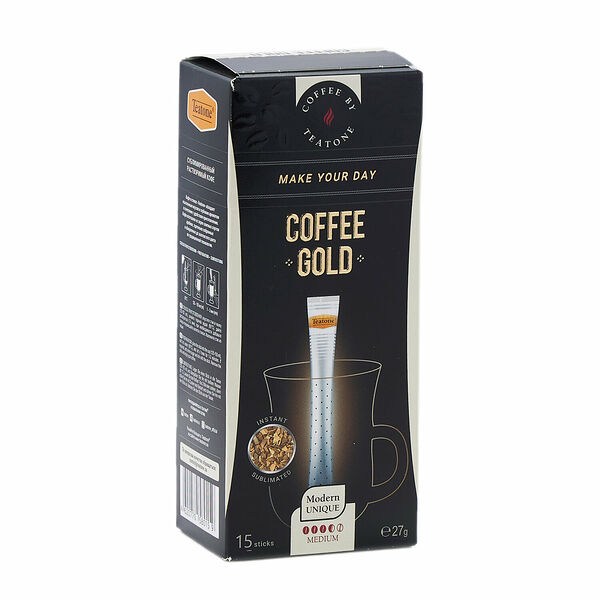 Кофе растворимый в стиках coffee gold (кофе голд) 15*1.8г ТМ Teatone (Титоне)
