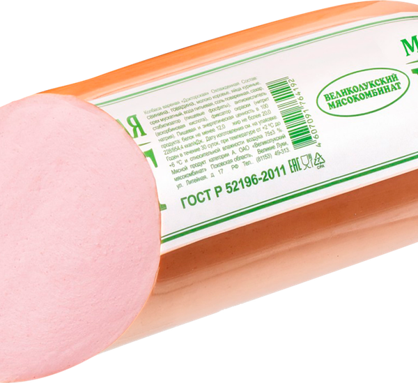 Колбаса МК ВЕЛИКОЛУКСКИЙ Молочная вар. ГОСТ ц/о з/а охл вес 