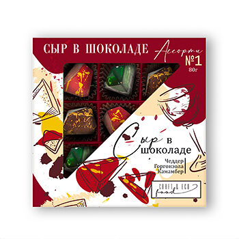 Сыр в шоколаде Ассорти № 1 34% CRAFT ECO FOOD 80г, Россия
