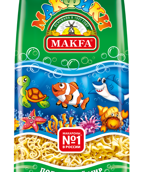 Макароны Makfa Макфики подводный мир фигурные
