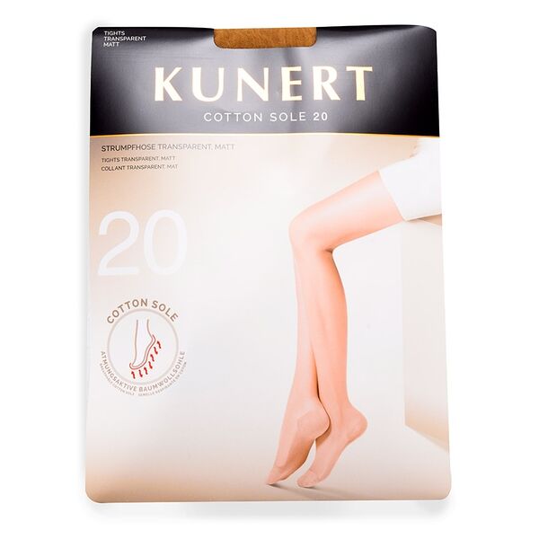 Колготки Kunert Cotton sole бежевый 20 den размер 3