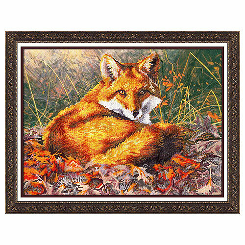 Б1464 Набор для вышивания бисером 'Лисица' 28х38 см