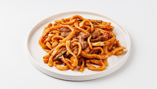 Лагман жареный с говядиной