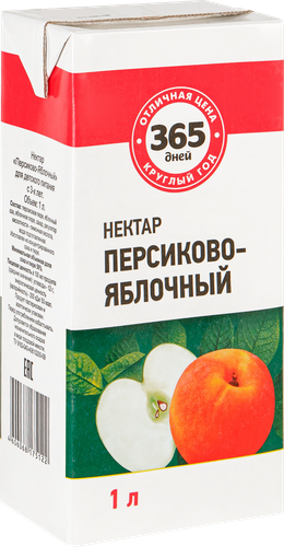 

Нектар 365 Дней Персиково-яблочный, 1 л