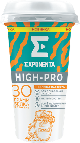 

Напиток кисломолочный Exponenta High-Pro обезжиренный с высоким содержанием белка соленая карамель 250 г